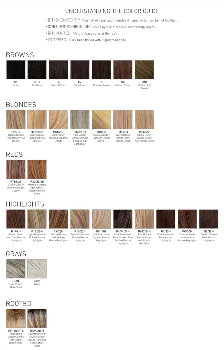 light auburn hair color chart