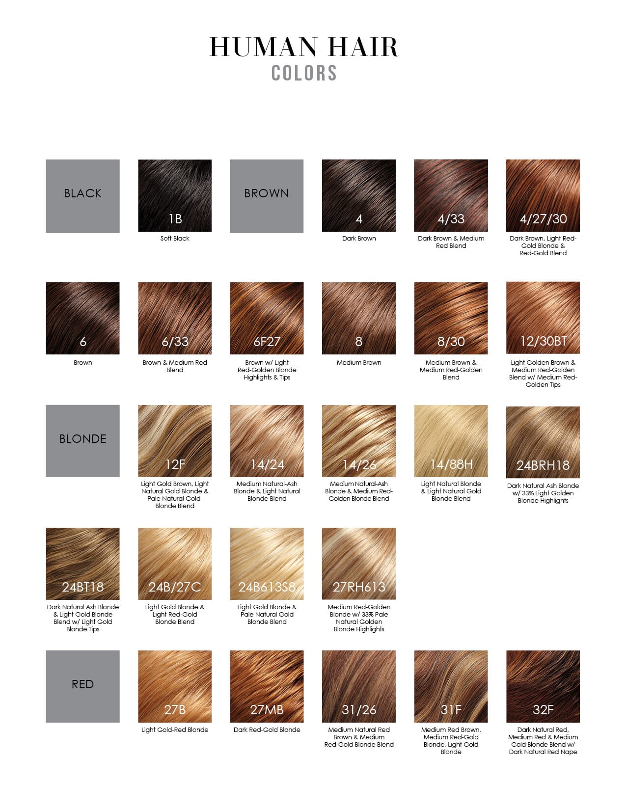 human hair color